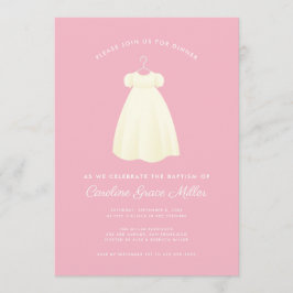 Einfache Taufe zum Abendessen Einladung