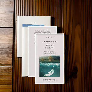 Einfache Taupe Autor-Werbeaktion Visitenkarte