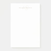 Einfache Taupe Minimalistisch Zwei Monogramm Name