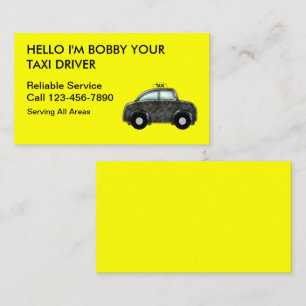 Einfache Taxi-Visitenkarten Visitenkarte