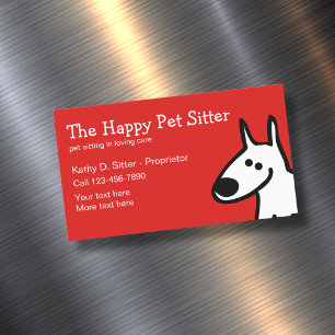 Einfache Tee-Sitter-Designmagnete Magnetische Visitenkarte