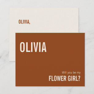 Einfache Terracotta Flower Giro-Card Mitteilungskarte