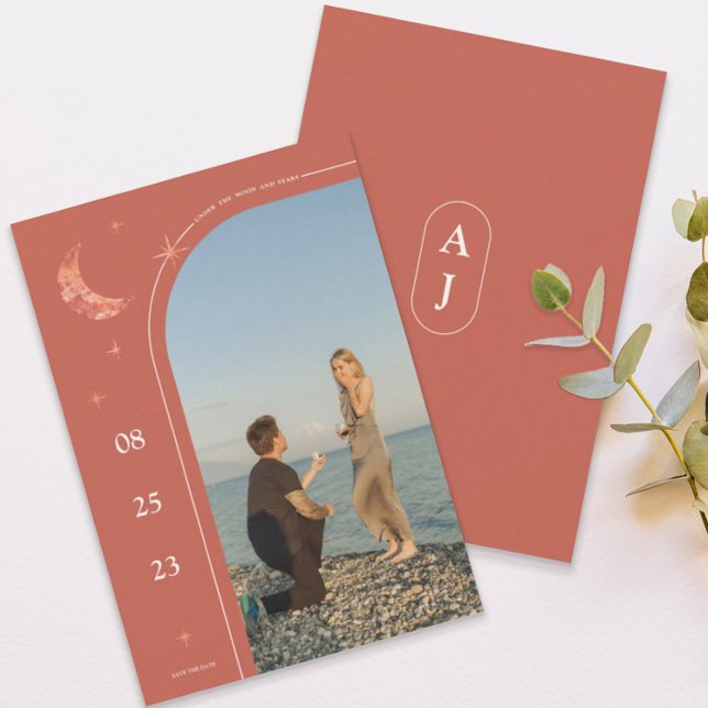 Einfache Terracotta-Hochzeit rettet das Datum Save The Date (Von Creator hochgeladen)