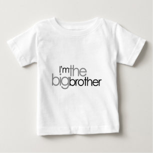 Einfache Text Schwarz und Grau Big Brother Baby T-shirt