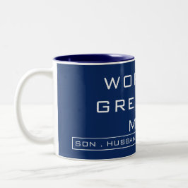Einfache TextTypografie Zweifarbige Tasse