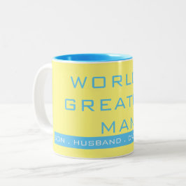 Einfache TextTypografie Zweifarbige Tasse