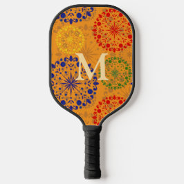 Einfache, texturierte Mandala Pickleball Schläger