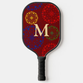 Einfache, texturierte Mandala Pickleball Schläger