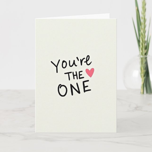 Einfache The One Heart Karte (Vorderseite)