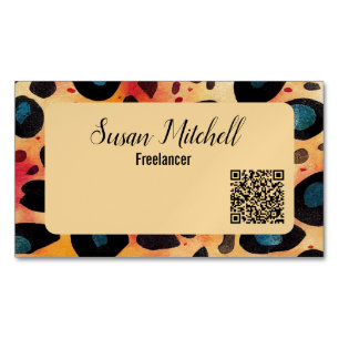 Einfache Tierausgabe Eleganter QR-Code Magnetische Visitenkarte