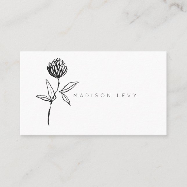 Einfache Tinte Modernes Kunsthandwerk Terminkarte (Vorderseite)