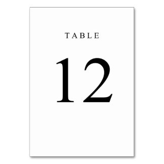Einfache Tischnummer - 12
