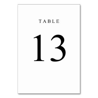 Einfache Tischnummer - 13