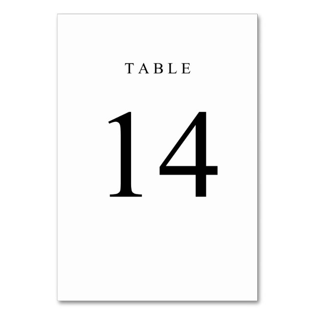 Einfache Tischnummer - 14 (Vorderseite)