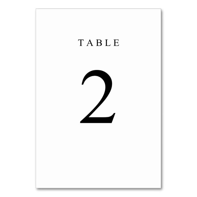 Einfache Tischnummer - 2 (Vorderseite)
