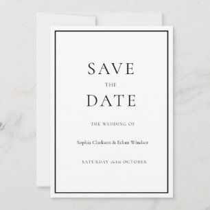 Einfache traditionelle digitale Save-the-Date-Kart Einladung