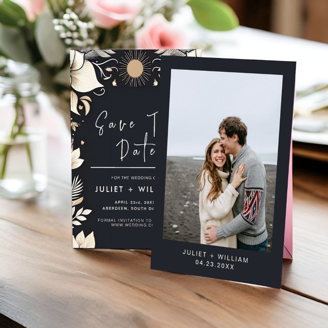 Einfache traditionelle Hochzeit ohne Verlängerung Save The Date (Von Creator hochgeladen)