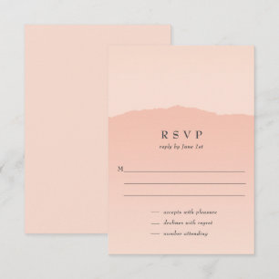 Einfache Trendy Blush Wedding RSVP Card Einladung