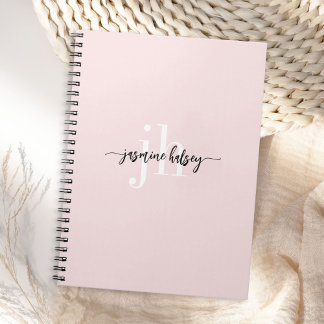 Einfache trendy Minimalname und Initialen Notizblock