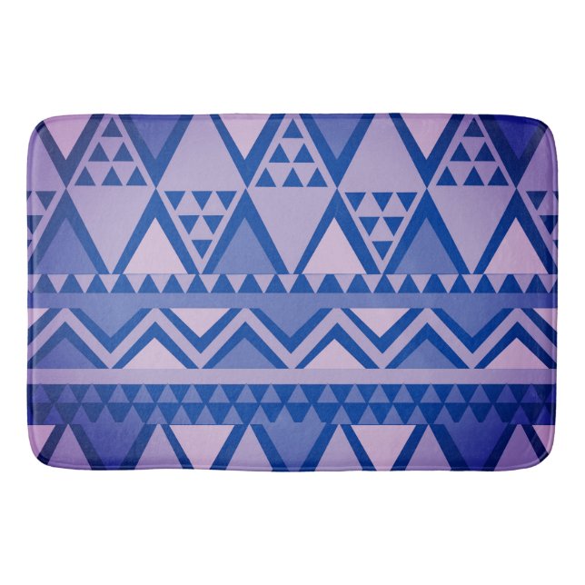 Einfache Tribal Art Muster Violet Badematte (Vorderseite)