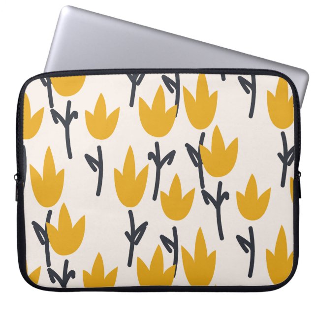 Einfache Tulip-Blume Laptopschutzhülle (Vorderseite)