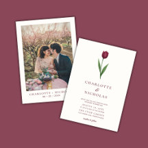 Einfache Tulpe Elfenbein Minimale Foto-Hochzeit