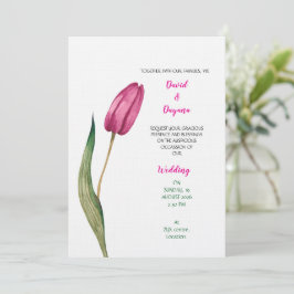 Einfache Tulpenblumen-Einladung Einladung