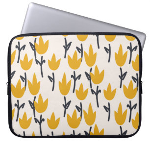 Einfache Tulpenmuster-Blume Laptopschutzhülle