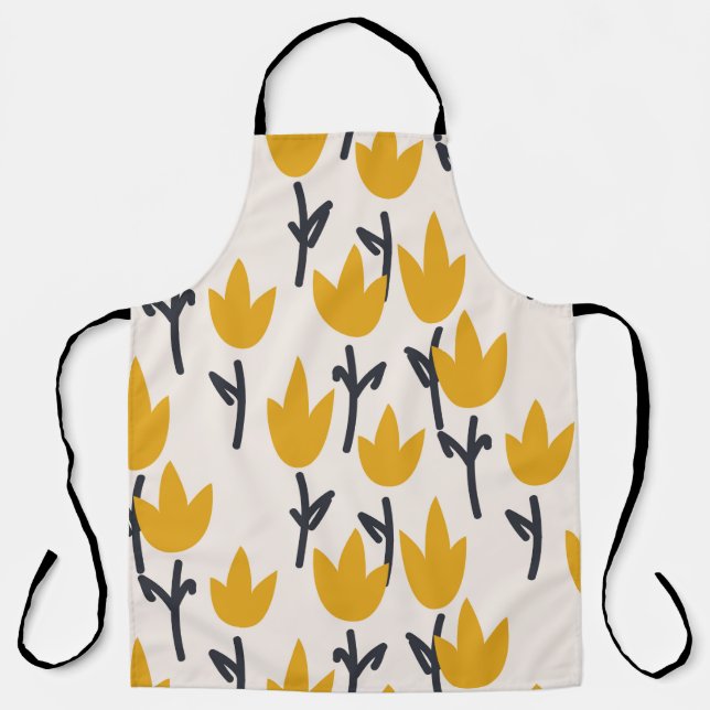 Einfache Tulpenmuster-Blume Schürze (Vorderseite)