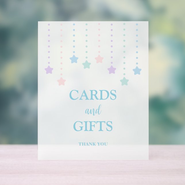 Einfache Twinkle Kleine Sterne Karten und Geschenk Acrylschild (Neutral)