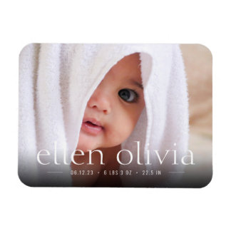 Einfache Typ Baby Birth Foto Ankündigung Magnet
