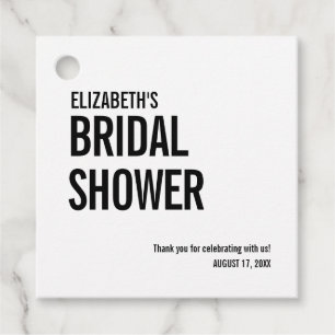 Einfache Typografie Bridal Vielen Dank Geschenkanhänger