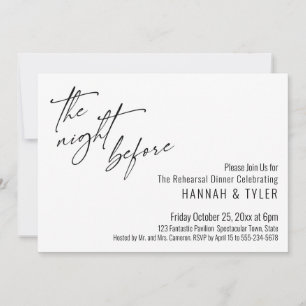 Einfache Typografie Die Nacht Vorher Zeitgenössisc Einladung