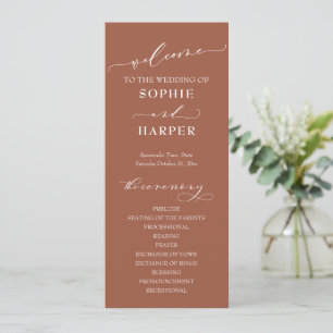 Einfache Typografie, elegante Kalligrafie Terracot Programm