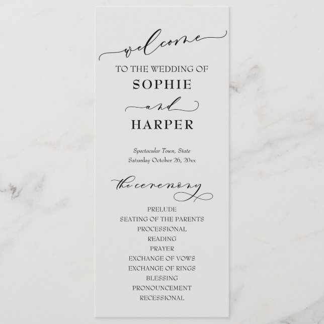Einfache Typografie, elegantes Leichtgrau Programm (Vorderseite)