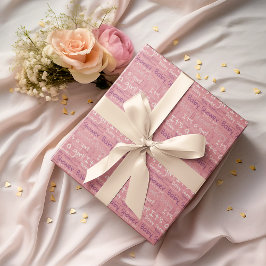 Einfache Typografie Es ist eine Mädchen-Baby-Dusch Geschenkpapier