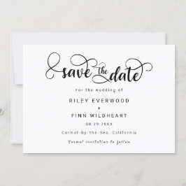 Einfache Typografie Hochzeit speichern Sie das Dat Save The Date