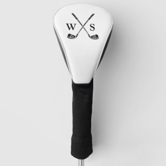 Einfache Typografie Initialen Monogramm elegant Golf Headcover