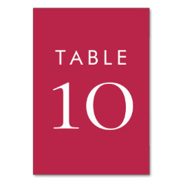 Einfache Typografie Magenta Wedding Tischnummer
