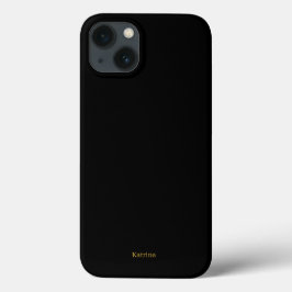 Einfache Typografie Personalisiert Name Black Gold Case-Mate iPhone Hülle