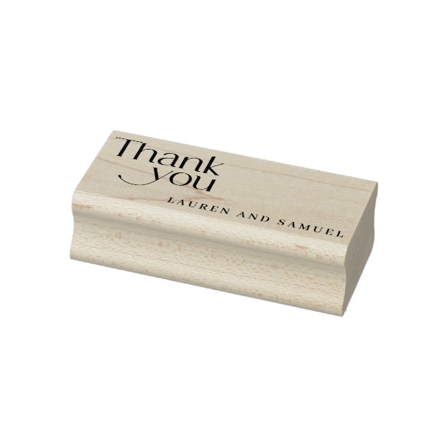 Einfache Typografie Wedding Couple Danke Gummistempel (Stempel)