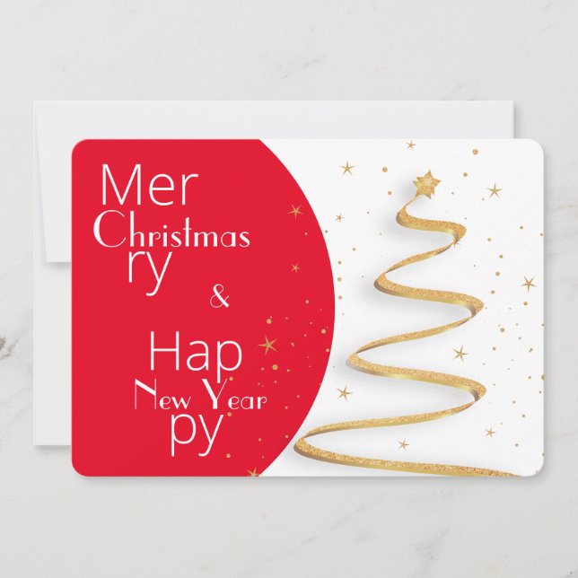 Einfache Typografie Weihnachtsfeier (Vorderseite)
