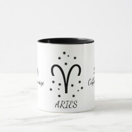 Einfache Typografie Widder-Zodiak-Kaffee Tasse
