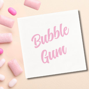 Einfache Typografie zum Geburtstag mit Pink Bubble Serviette