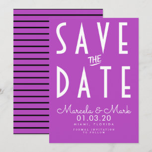 Einfache typografische Save The Dates Karte