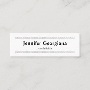 Einfache u. saubere Ästetiker-Visitenkarte Mini Visitenkarte