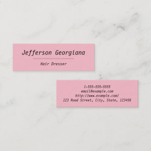 Einfache u. schlichte mini visitenkarte