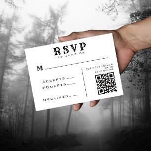 Einfache UAWG für die Hochzeitsdetails in Weiß und RSVP Karte