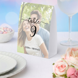 Einfache Überlagerung Foto-Hochzeit Tischaufsteller