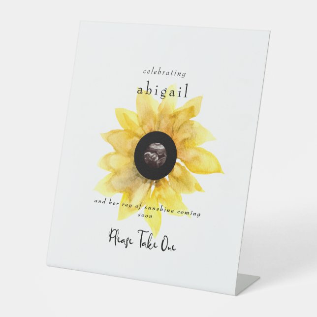Einfache Ultraschallblume Niedlich Nehmen Sie bitt Sockelschild (Vorderseite)